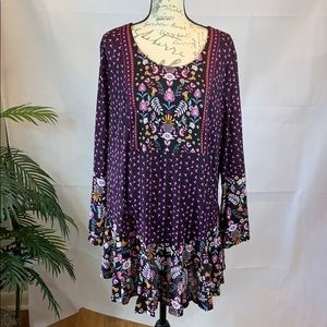 Style & Co Purple floral prospect blouse